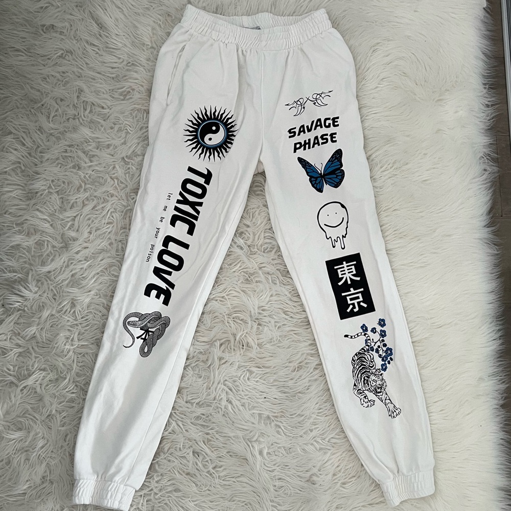 White Adika sweatpants